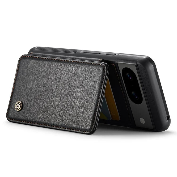 CASEME C22 Series for Google Pixel 8 Cell Phone Case Litchi Texture RFID Blocking Kickstand Cover