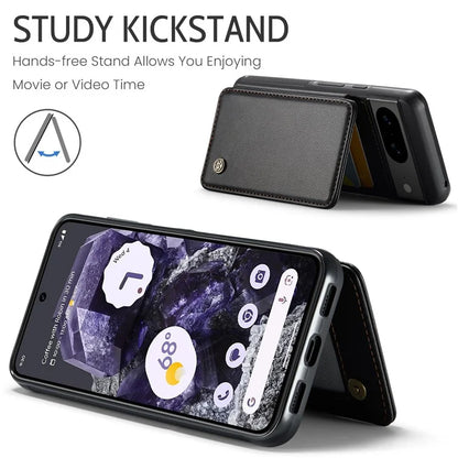 CASEME C22 Series for Google Pixel 8 Cell Phone Case Litchi Texture RFID Blocking Kickstand Cover