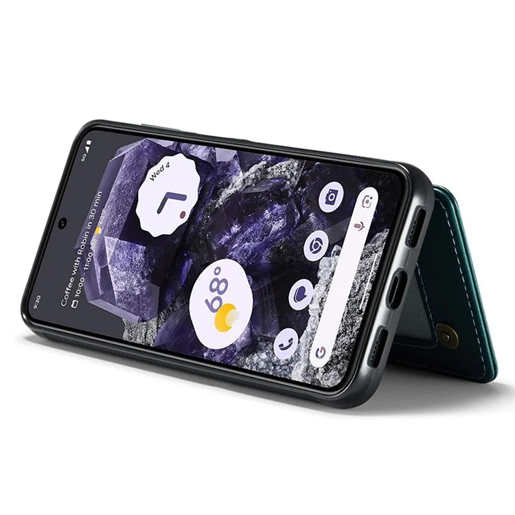 CASEME C22 Series for Google Pixel 8 Cell Phone Case Litchi Texture RFID Blocking Kickstand Cover