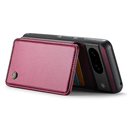 CASEME C22 Series for Google Pixel 8 Cell Phone Case Litchi Texture RFID Blocking Kickstand Cover