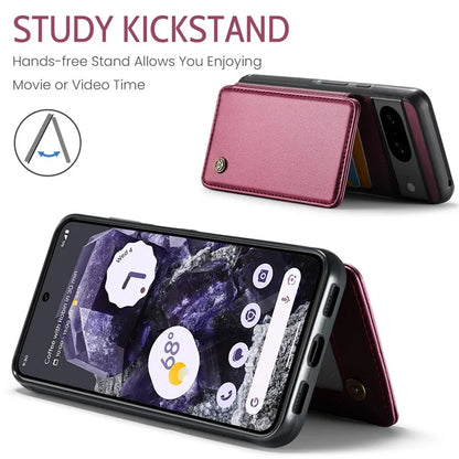 CASEME C22 Series for Google Pixel 8 Cell Phone Case Litchi Texture RFID Blocking Kickstand Cover
