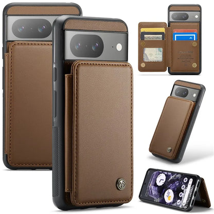 CASEME C22 Series for Google Pixel 8 Cell Phone Case Litchi Texture RFID Blocking Kickstand Cover