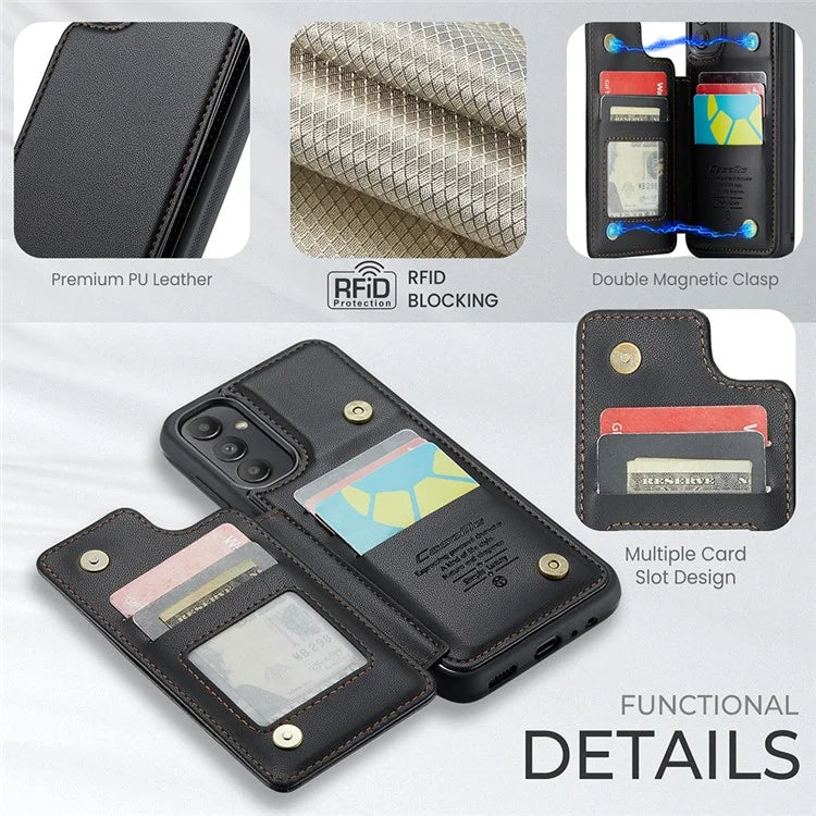 CASEME C22 Series for Samsung Galaxy A13 5G Case Kickstand Phone Cover 5 Card Slots