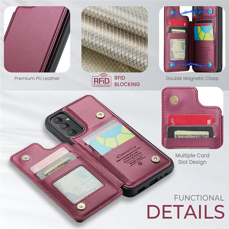CASEME C22 Series for Samsung Galaxy A13 5G Case Kickstand Phone Cover 5 Card Slots