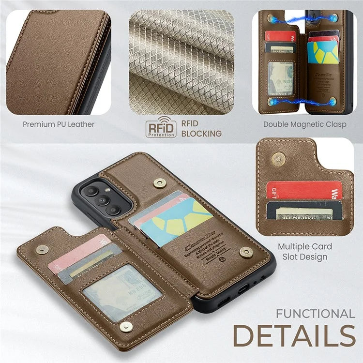 CASEME C22 Series for Samsung Galaxy A13 5G Case Kickstand Phone Cover 5 Card Slots