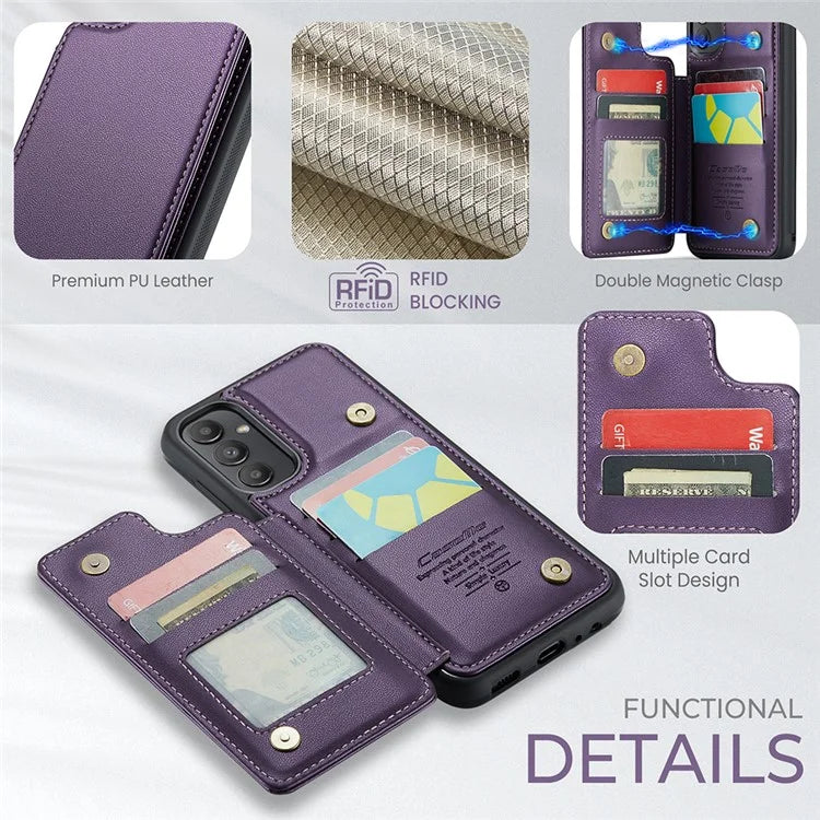 CASEME C22 Series for Samsung Galaxy A13 5G Case Kickstand Phone Cover 5 Card Slots