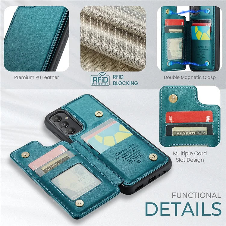 CASEME C22 Series for Samsung Galaxy A13 5G Case Kickstand Phone Cover 5 Card Slots