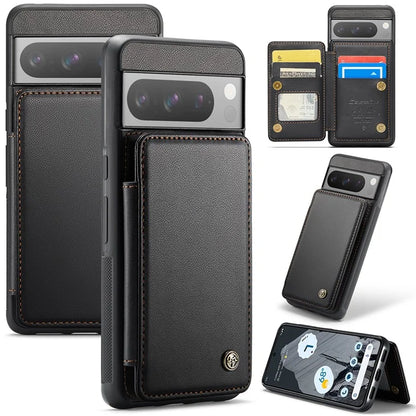 CASEME C22 Series for Google Pixel 8 Pro Case Glossy RFID Blocking Phone Cover with 4 Card Slots