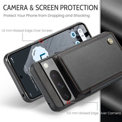 CASEME C22 Series for Google Pixel 8 Pro Case Glossy RFID Blocking Phone Cover with 4 Card Slots