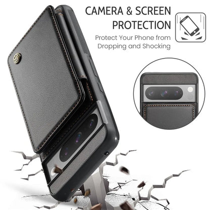CASEME C22 Series for Google Pixel 8 Pro Case Glossy RFID Blocking Phone Cover with 4 Card Slots