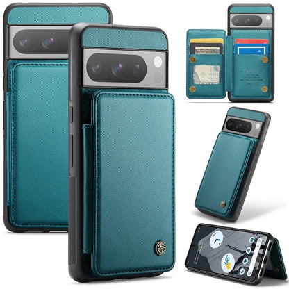 CASEME C22 Series for Google Pixel 8 Pro Case Glossy RFID Blocking Phone Cover with 4 Card Slots