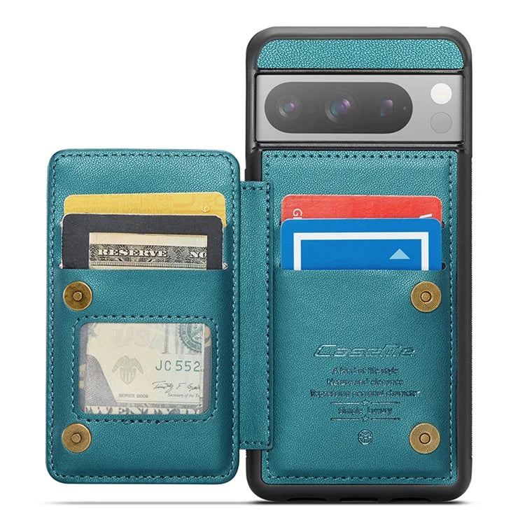 CASEME C22 Series for Google Pixel 8 Pro Case Glossy RFID Blocking Phone Cover with 4 Card Slots