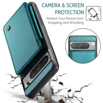 CASEME C22 Series for Google Pixel 8 Pro Case Glossy RFID Blocking Phone Cover with 4 Card Slots