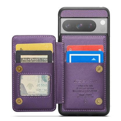 CASEME C22 Series for Google Pixel 8 Pro Case Glossy RFID Blocking Phone Cover with 4 Card Slots