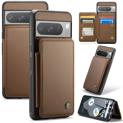 CASEME C22 Series for Google Pixel 8 Pro Case Glossy RFID Blocking Phone Cover with 4 Card Slots