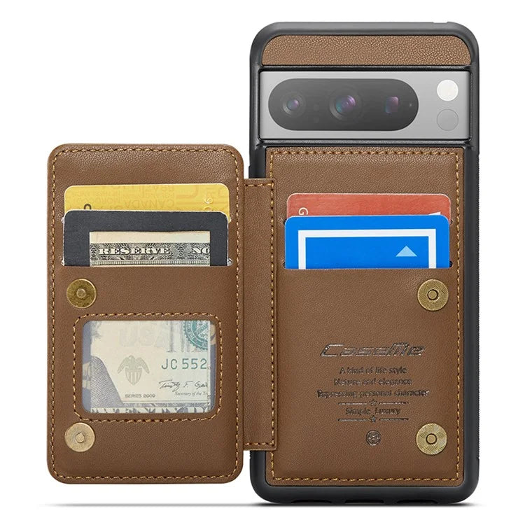CASEME C22 Series for Google Pixel 8 Pro Case Glossy RFID Blocking Phone Cover with 4 Card Slots