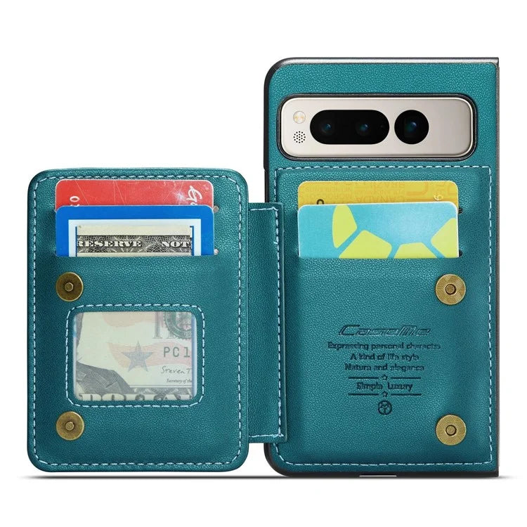 CASEME C22 Series for Google Pixel Fold Case Leather RFID Blocking Phone Cover with Front Frame
