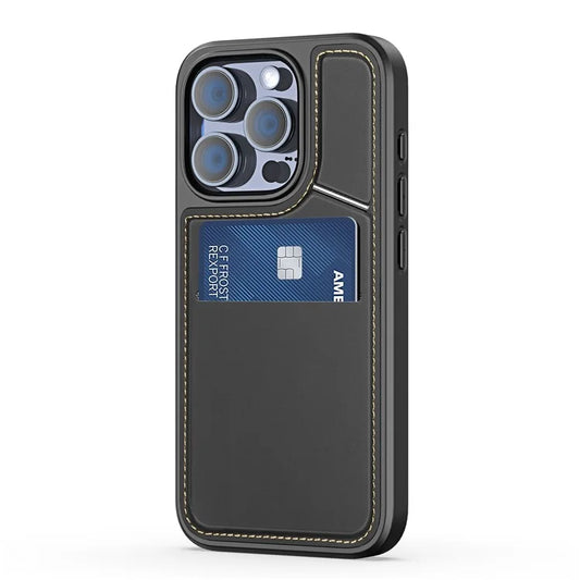 DUX DUCIS Rafi II Series for iPhone 15 Pro Magnetic Case Integrated Kickstand Card Slot Phone Cover