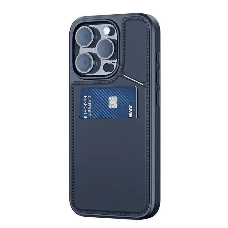 DUX DUCIS Rafi II Series for iPhone 15 Pro Magnetic Case Integrated Kickstand Card Slot Phone Cover