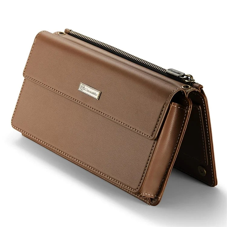 CASEME Me20 Leather Crossbody Bag for 4.0-7.6'' Phone Wallet Phone Purse Shoulder Bag with 7 Card Holders