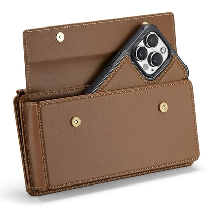 CASEME Me20 Leather Crossbody Bag for 4.0-7.6'' Phone Wallet Phone Purse Shoulder Bag with 7 Card Holders