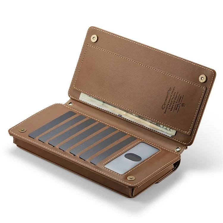 CASEME Me20 Leather Crossbody Bag for 4.0-7.6'' Phone Wallet Phone Purse Shoulder Bag with 7 Card Holders