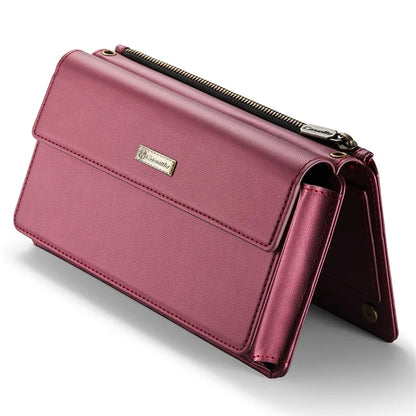 CASEME Me20 Leather Crossbody Bag for 4.0-7.6'' Phone Wallet Phone Purse Shoulder Bag with 7 Card Holders