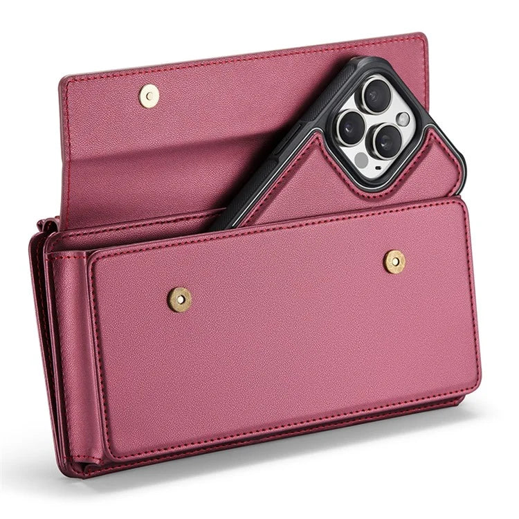 CASEME Me20 Leather Crossbody Bag for 4.0-7.6'' Phone Wallet Phone Purse Shoulder Bag with 7 Card Holders