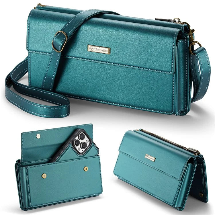 CASEME Me20 Leather Crossbody Bag for 4.0-7.6'' Phone Wallet Phone Purse Shoulder Bag with 7 Card Holders