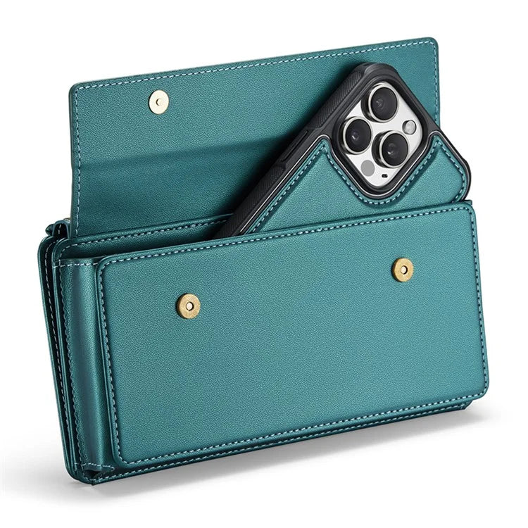 CASEME Me20 Leather Crossbody Bag for 4.0-7.6'' Phone Wallet Phone Purse Shoulder Bag with 7 Card Holders