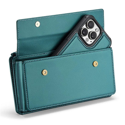 CASEME Me20 Leather Crossbody Bag for 4.0-7.6'' Phone Wallet Phone Purse Shoulder Bag with 7 Card Holders