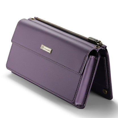 CASEME Me20 Leather Crossbody Bag for 4.0-7.6'' Phone Wallet Phone Purse Shoulder Bag with 7 Card Holders