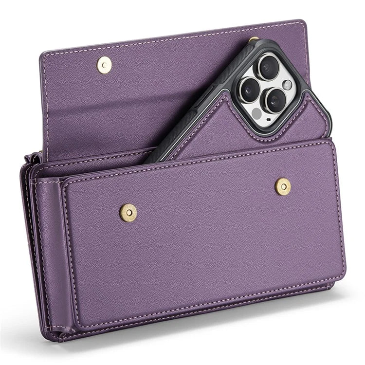 CASEME Me20 Leather Crossbody Bag for 4.0-7.6'' Phone Wallet Phone Purse Shoulder Bag with 7 Card Holders
