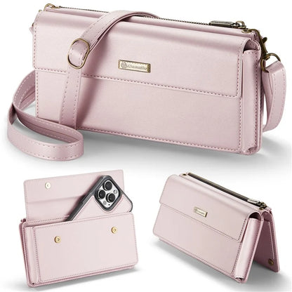 CASEME Me20 Leather Crossbody Bag for 4.0-7.6'' Phone Wallet Phone Purse Shoulder Bag with 7 Card Holders