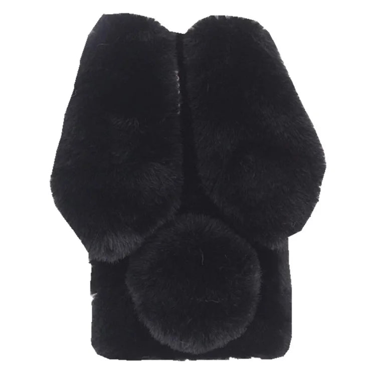 For Samsung Galaxy Z Flip5 5G Cell Phone Case Furry Cute 3D Bunny Ears Soft TPU Protective Shell