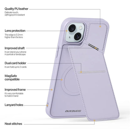 DUX DUCIS Rafi II Series for iPhone 15 Kickstand Case Compatible with MagSafe Phone Cover