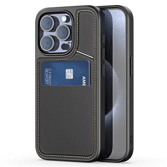 DUX DUCIS Rafi II Series for iPhone 15 Pro Max Magnetic Case Card Holder Kickstand Cover