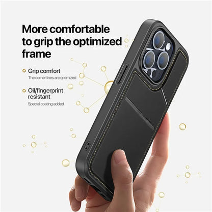 DUX DUCIS Rafi II Series for iPhone 15 Pro Max Magnetic Case Card Holder Kickstand Cover