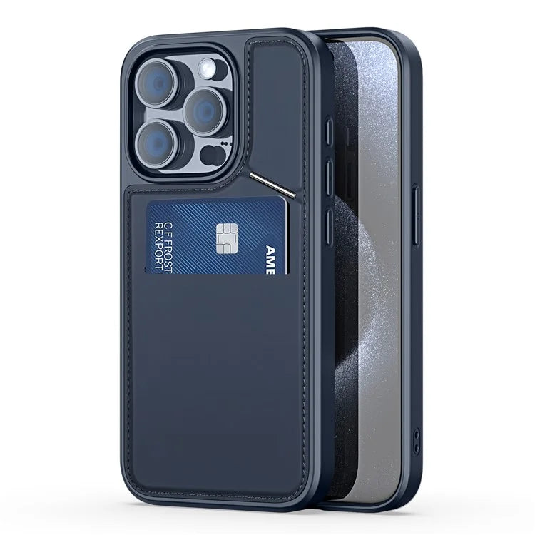 DUX DUCIS Rafi II Series for iPhone 15 Pro Max Magnetic Case Card Holder Kickstand Cover