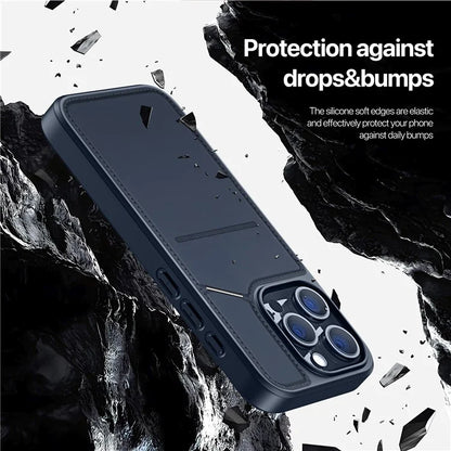 DUX DUCIS Rafi II Series for iPhone 15 Pro Max Magnetic Case Card Holder Kickstand Cover
