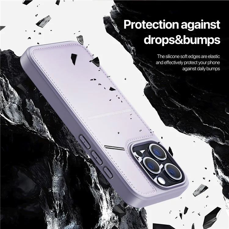 DUX DUCIS Rafi II Series for iPhone 15 Pro Max Magnetic Case Card Holder Kickstand Cover
