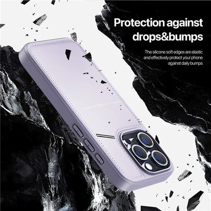 DUX DUCIS Rafi II Series for iPhone 15 Pro Max Magnetic Case Card Holder Kickstand Cover