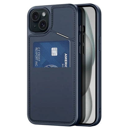 DUX DUCIS Rafi II Series for iPhone 15 Plus Kickstand Case Magnetic Phone Cover Card Holder