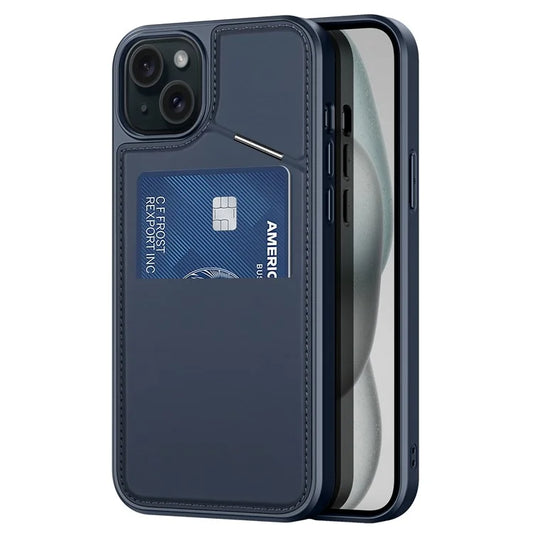 DUX DUCIS Rafi II Series for iPhone 15 Plus Kickstand Case Magnetic Phone Cover Card Holder