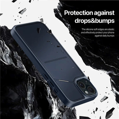 DUX DUCIS Rafi II Series for iPhone 15 Plus Kickstand Case Magnetic Phone Cover Card Holder