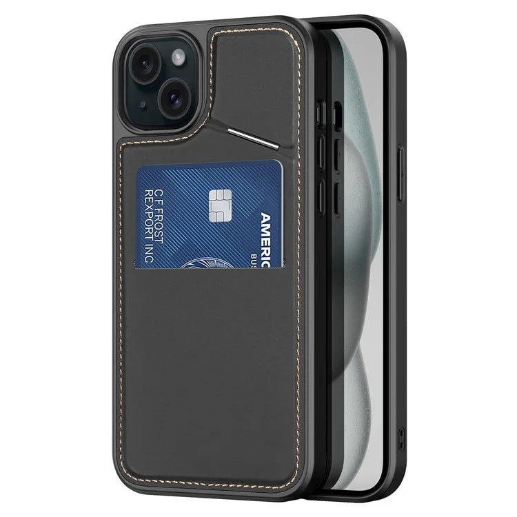 DUX DUCIS Rafi II Series for iPhone 15 Plus Kickstand Case Magnetic Phone Cover Card Holder