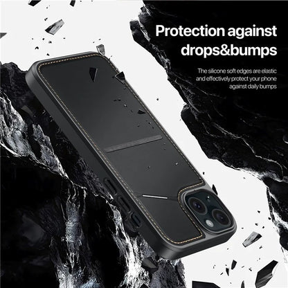 DUX DUCIS Rafi II Series for iPhone 15 Plus Kickstand Case Magnetic Phone Cover Card Holder
