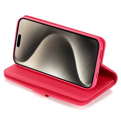 For iPhone 15 Pro Max Cell Phone Case Glitter Powder 9 Card Holder Leather Cover