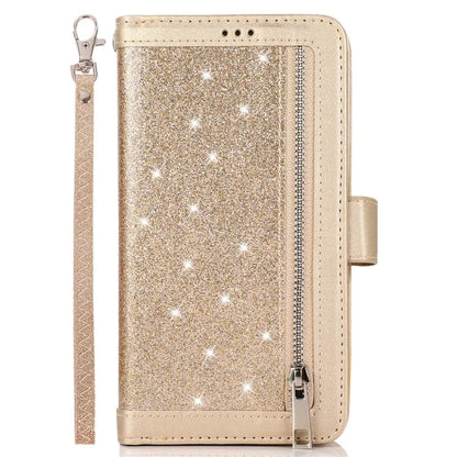 For iPhone 13 Pro Max PU Leather Cell Phone Case with Strap 9 Card Holder Cover