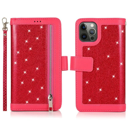 For iPhone 13 Pro Max PU Leather Cell Phone Case with Strap 9 Card Holder Cover